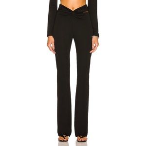 NWT NICHOLAS Kendall Kick Flared Pant in Black Sleek Cut Out Trouser Minimalist